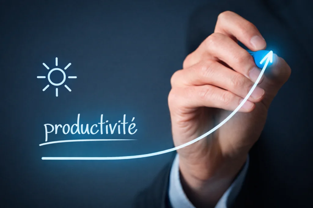 Équipe commerciale utilisant l’IA pour gagner du temps