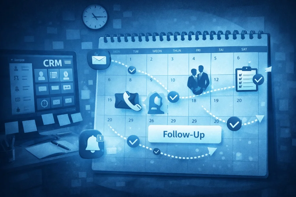 Vendeur effectuant un suivi client professionnel
